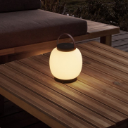 Nova Luce Jigra - draagbare oplaadbare lichtbron - Ø 16 x 22,8 cm - 2W dimbare LED incl. - IP54 - donker antraciet
