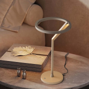 Nova Luce Tilia - tafellamp - Ø 22 x 38 cm - 16W dimbare LED incl. - mokkakoffie