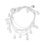 Century Italia Fiesta - 9,27m lichtslinger waarvan 0,6m snoer - 15 x E27 (excl.) - IP44 - wit