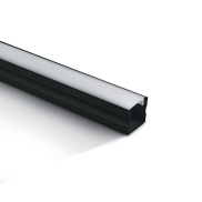 ONE Light profiel met diffusor - 200 cm - zwart en opaal