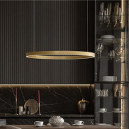 Nova Luce Elowen - hanglamp - Ø 98 x 150 cm - 106W dimbare LED incl. - goud