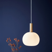 Nordlux Alton - hanglamp - Ø 25 x 333 cm - opaal wit en messing of zwart
