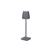Nova Luce Colt - tafellamp met usb-poort - Ø 8 x 30 cm - 2W dimbare LED incl. - IP54 - basaltgrijs