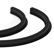 VK Lighting Eiva - magnetisch railsysteem - R50 gebogen inbouwprofiel voor 12 mm gipsplaat - 5,48 x 5,25 cm - DALI dimbaar - zwart
