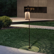 Nova Luce Motley - tuinpaal - Ø 10 x 100 x 18,5 cm - 9W LED incl. - IP65 - zandzwart