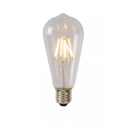 Lucide LED class B filament lamp - Ø 6,4 x 14,6 cm - E27 - 7W dimbaar - 2700K - transparant