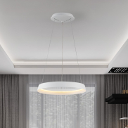 Nova Luce Ormi - hanglamp - Ø 45 x 150 cm - 38W dimbare LED incl. - zandwit