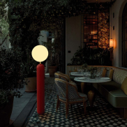 New Garden Monica 150 - oplaadbare vloerlamp op batterijen met afstandsbediening - Ø 35 x 153 cm - 7W LED incl. - IP54 - bordeauxrood - 3000K-6500K