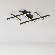 Nova Luce Pace - plafondlamp - 58 x 8 x 41 cm - 42W dimbare LED incl. - zandzwart