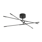 Nova Luce Raccio - plafondverlichting - 84 x 77 x 25,5 cm - 30W dimbare LED incl. - zwart