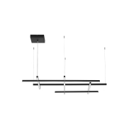 Nova Luce Pace - hanglamp - 102 x 204 x 80 cm - 83W dimbare LED incl. - zandzwart