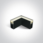 ONE Light LED Linear Accessories - hoek voor 38150A en 38151A - 8W LED incl. - zwart - witte lichtkleur