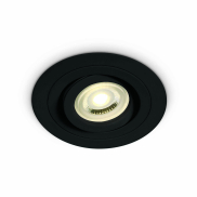 ONE Light Dual Ring Range - inbouwspot - Ø 92 mm, Ø 80 mm inbouwmaat - zwart