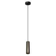 Artdelight Milano - hanglamp - Ø 6,6 x 175 cm - licht brons