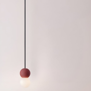 Nova Luce Zero - hanglamp - Ø 8 x 115 cm - rood