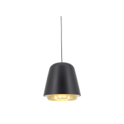 Artdelight Santiago - hanglamp - Ø 35 x 190,5 cm - zwart en goud