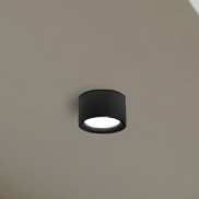 Nova Luce Focus - buiten plafondlamp - Ø 10 x 6,5 cm - IP54 - zwart