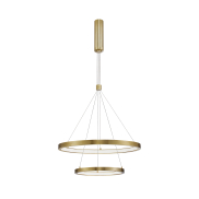 Nova Luce Empatia - hanglamp - Ø 60 x 120 cm - 60W dimbare LED incl. - messing goud