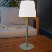 Lucide Tyon - oplaadbare tafellamp - Ø 15 x 41 cm - 2W dimbare LED incl. - IP65 - groen