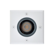 Lichtkoning Hades - vierkante grondspot voor buiten - 110 x 110 mm, Ø100 mm inbouw - IP67 - wit
