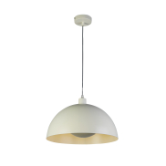Searchlight Mars - hanglamp - Ø 40 x 150 cm - mat crème en crème