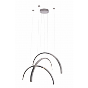 Maxlight Trio Arc - hanglamp - 80 x 180 cm - 3 x 21W LED incl. - zwart en chroom