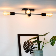 Lucide Lester - plafondverlichting - 51 x 39 x 9 cm - zwart