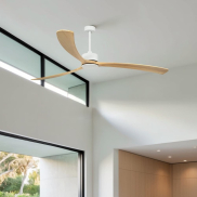 Faro Kauai XXL - plafondventilator - Ø 233 cm - mat wit en den