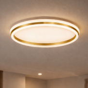 Nova Luce Willow - plafondlamp - Ø 45 x 6 cm - 38W LED incl. - goud