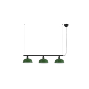 Faro Tatawin M - hanglamp - 100 x 210 cm - satijnzwart en glansgroen
