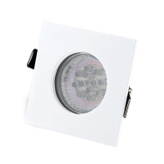Maxlight Square - inbouwspot - 80 x 80 mm, Ø 68 mm inbouwmaat - IP44 - wit