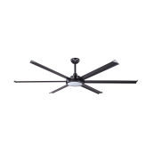 Faro Rotterdam 20 XL - plafondventilator met licht en afstandsbediening - Ø 200 cm - 32W LED incl. - mat zwart