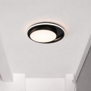 Nova Luce Odrey - plafondlamp - Ø 40 x 5 cm - 22W LED incl. - zandzwart