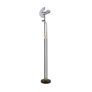 Searchlight Gio - staanlamp - 210 cm - 32W + 4,5W LED incl. - mat zwart en wit