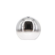 Artdelight Rosario - glazen lampenkap - Ø 40 x 36 cm - gerookt chroom