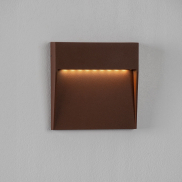 Nova Luce Fem - buiten wandverlichting - Ø 16 x 16 x 2,7 cm - 5W LED incl. - IP54 - corten
