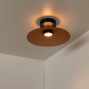 Lucide Menga - plafondlamp - Ø 40 x 16 cm - 12W dimbare LED incl. - amber