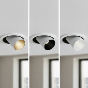 ONE Light Recessed COB - inbouwspot inclusief 3 reflectoren - Ø 136 mm, Ø 120 mm inbouwmaat - 12W dimbare LED incl. - wit