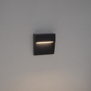 Nova Luce Nectar - buiten wandverlichting - 11 x 3 x 11 cm - 3W LED incl. - IP65 - donker antraciet