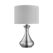 Searchlight Touch - tafellamp - Ø 24 x 40 cm - 3 stappen dimbaar - antiek messing en crème