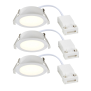 Nordlux Olea 3-Kit - inbouwspot - Ø 85 mm, Ø 68 mm inbouwmaat - 4,4W LED incl. - IP65 - wit
