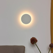 Lucide Eklyps Led - wandverlichting -  Ø 15 x 3 cm - 6W LED incl. - Wit