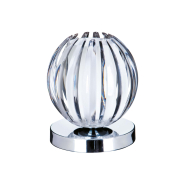 Searchlight Claw - tafellamp - Ø 11 x 13,5 cm - 3 stappen dimbaar - chroom en transparant