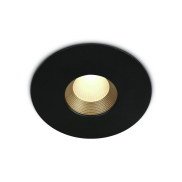ONE Light COB Range- inbouwspot - Ø 88 mm, Ø 75 mm inbouwmaat - 8W LED incl. - IP54 - zwart