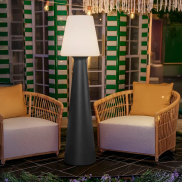 New Garden Lola 165 Pop - vloerlamp met oplaadbare lichtbron - Ø 45 x 165 cm - RGB + wit 10W LED incl. - dimbaar met afstandsbediening - IP54 - antraciet