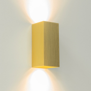 Artdelight Dante - wandverlichting - 6,7 x 6,7 x 15,4 cm - mat goud