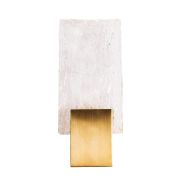 Maxlight Vetro - wandverlichting - 13 x 5,5 x 30 cm - 3W LED incl. - geborsteld goud