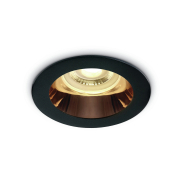 ONE Light Chill Out Range - inbouwspot - Ø 79 mm, Ø 70 mm inbouwmaat - zwart en koper