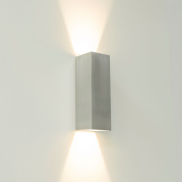 Artdelight Vegas - wandlamp - 8 x 8 x 25 cm - 2 x 4W dimbare LED incl. - IP65 - aluminium