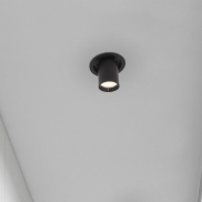 Nova Luce Naruto - inbouwspot - Ø 95 mm inbouwmaat - 15W LED incl. - zwart - warm witte lichtkleur